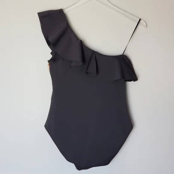 Ted Baker One Shoulder Ruffle Swimsuit - Picture 5 of 10